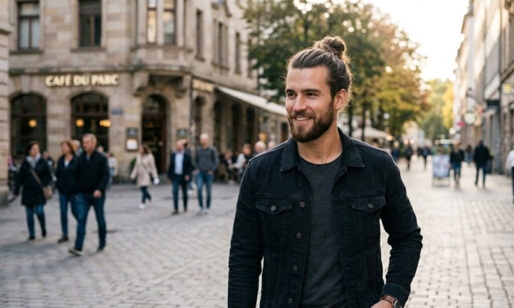 man-bun-for-square-face-shape